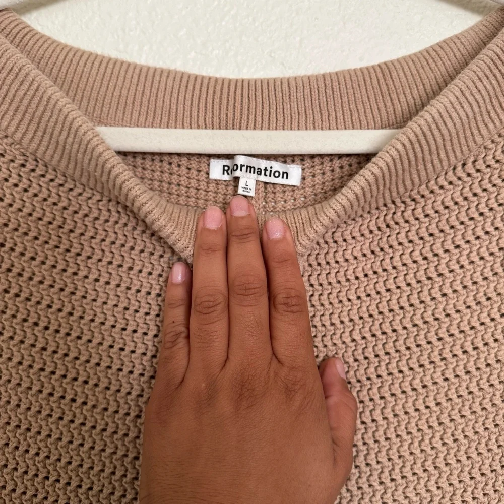 Reformation Beige Knit Cropped Pants - Picture 10 of 10